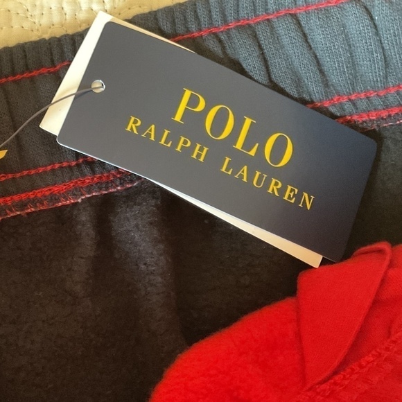 NWT POLO RALPH LAUREN BLUE LABEL COTTON FLEECE UNISEX TRAINER PANTS SIZE US XL - Picture 11 of 12